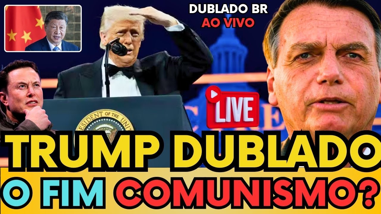 🚨AO VIVO: TRUMP FAZ DISCURSO E DOBRA A APOSTA E SOBE TARIFA 125% A CHINA! - TRUMP DUBLADO BR 