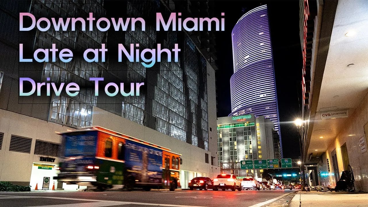 The Ultimate Night Drive Vibes in Downtown Miami - Brickell & Biscayne Boulevard