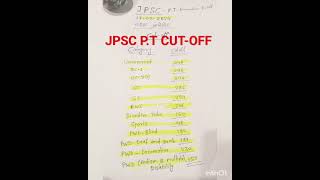 JPSC PT RESULT CUT-OFF #jppsc #jpscpt #motivational #result