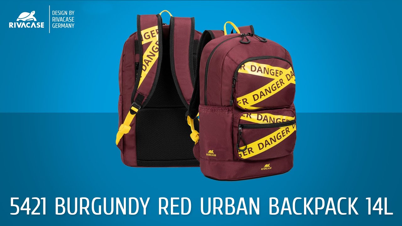 5421 burgundy red Urban backpack 14L YouTube