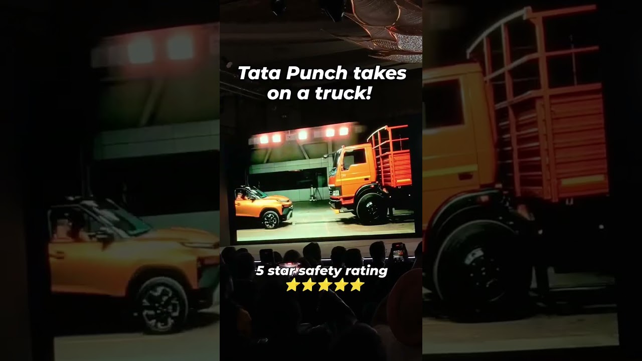 Now that's cool! New Tata Punch crash tested against a Tata Truck! 
