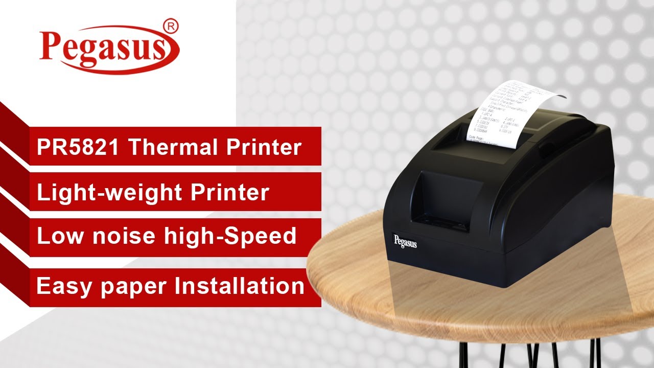 Pegasus PR5821 Mini Thermal Receipt 