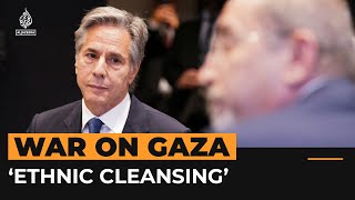 ‘Ethnic cleansing’ happening in Gaza, Jordan’s FM tells Blinken | AJ #Shorts Content