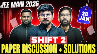 Jan 28 Shift 2 Paper Discussion LIVE | JEE Main 2026 | Physics Chemistry Maths | PW Telugu