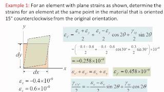 Mechanics of Materials Lecture 21: Plain strain transformation