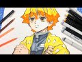 我妻善逸 描いてみた【鬼滅の刃】【一発描き】【Kimetsu no Yaiba】