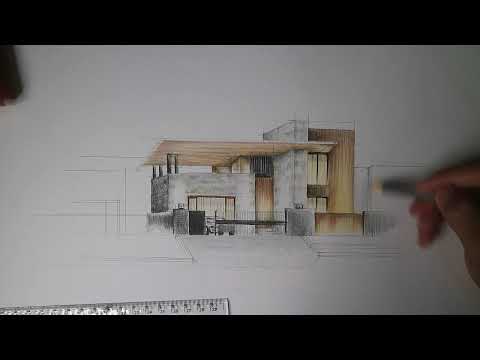 wallpapers Sketch Beginner Easy Modern House Drawing color pencil drawing house drawing