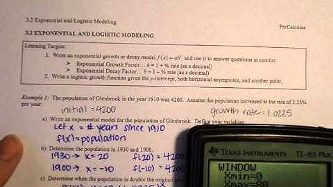 3.2 Exponential and Logistic Modeling