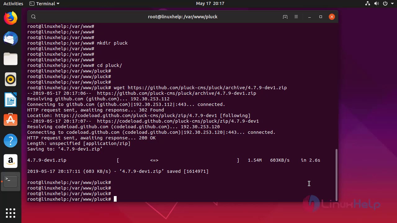 How to Install Pluck CMS 4.7.9 On Ubuntu 19.04 - YouTube