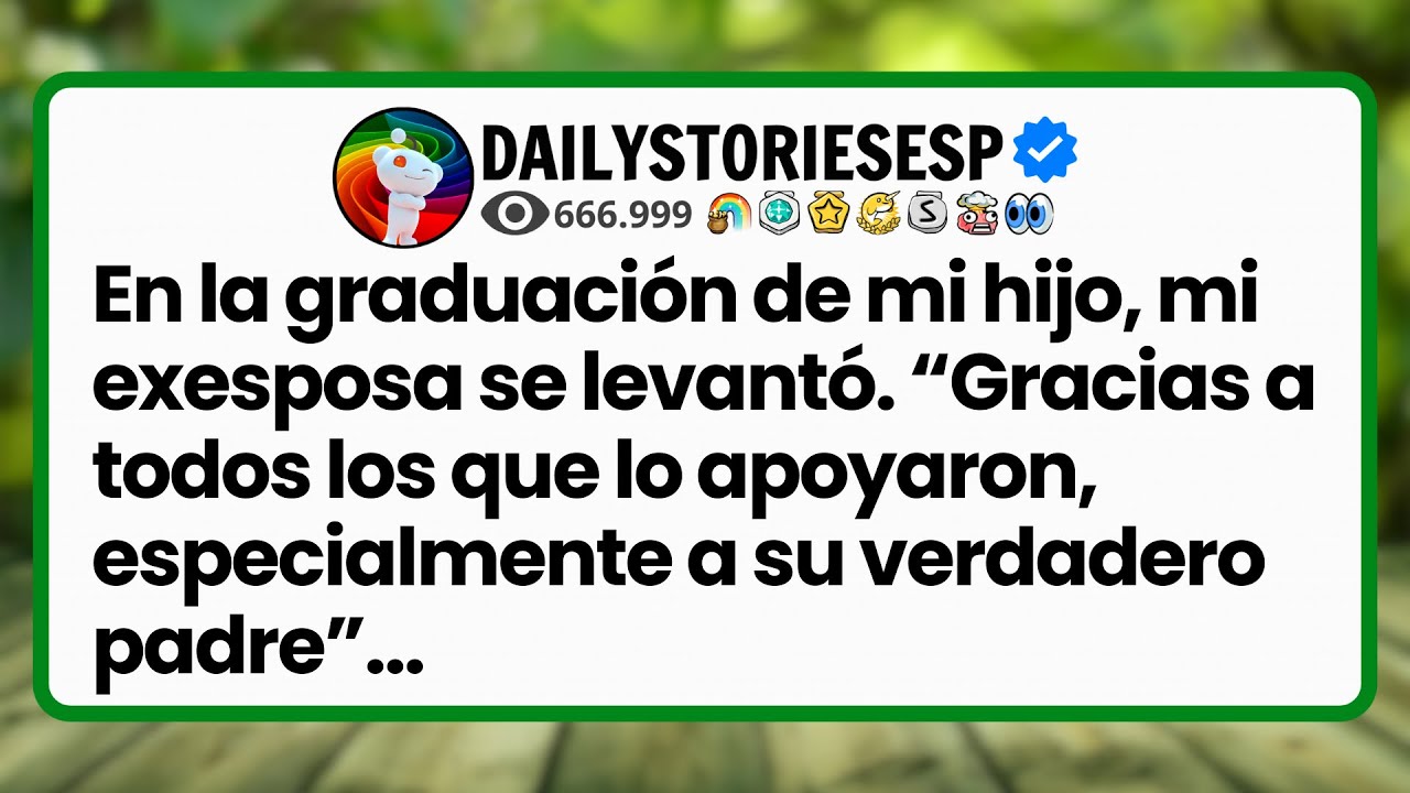 [HISTORIA COMPLETA] En la graduación de mi hijo, mi exesposa se levantó. “Gracias a todos los que...