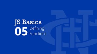 JS Basics 05 | Defining Functions
