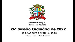 26ª Sessão Ordinária de 2022