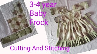 Very Easy 2 Layer Baby Frock Cutting And Sching Sewing Baby Frock Baby Frock