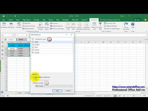 How to split range data into multiple workbooks in Excel