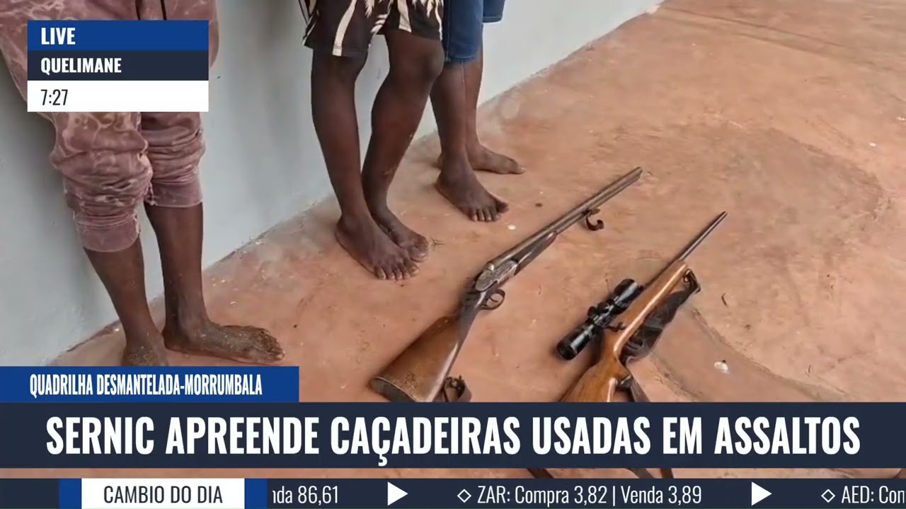 SERNIC DESMANTELA QUADRILHA DE ASSALTANTES E RECUPERA CAÇADEIRAS| TV Zambézia 24h
