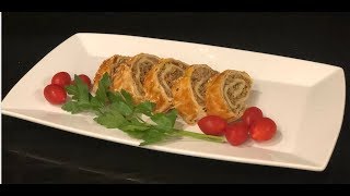 בורקס בשר ארוך פרוס, עם רוטב פטריות! Amazing Burekas Beef & Mushroom Sauce!!! אחד הטעימים שאכלתם!