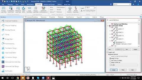STAAD Pro Tutorial For Beginners Episode 16 Static Analysis as per IS1893 2002 Part 2
