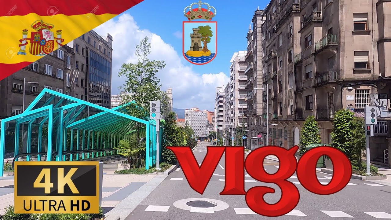DRIVING VIGO, Провинция Понтеведра, ГАЛИСИЯ, ИСПАНИЯ I 4K 60 кадров в секунду