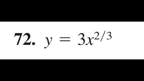 y = 3x^(2/3) find the derivative