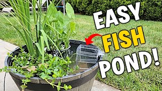 Easy NOPLUG Fish Pond Tutorial For Back Patio / Deck