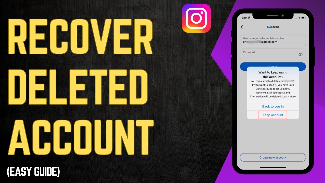 How To Get Back Deleted Instagram Account - YouTube