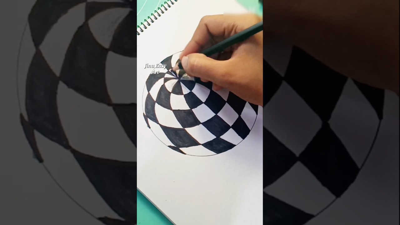 3d ball illusion drawing🤩, 