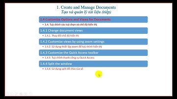 MOS WORD 2016 - 1.4 Customize Options and Views for Documents