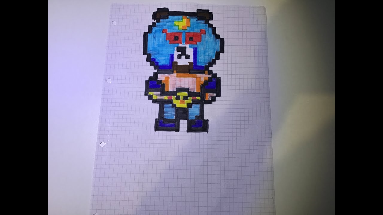 EL BROWN BRAWL STARS in pixel art - YouTube