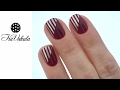 Silver stripes Stamping nails Nail Art #IraVakula