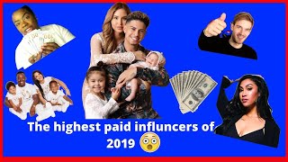 Highest Paid Youtubers of 2019 (social media influencers)