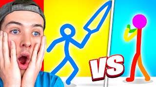 Reacting to the MOST INTENSE Stick Figure Fight on the INTERNET!