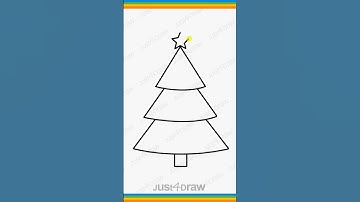 Thumbnail of christmas tree drawing 🎄🎄 #shorts #christmastree