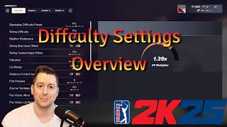 Difficulty Settings Overview - PGA Tour 2K25