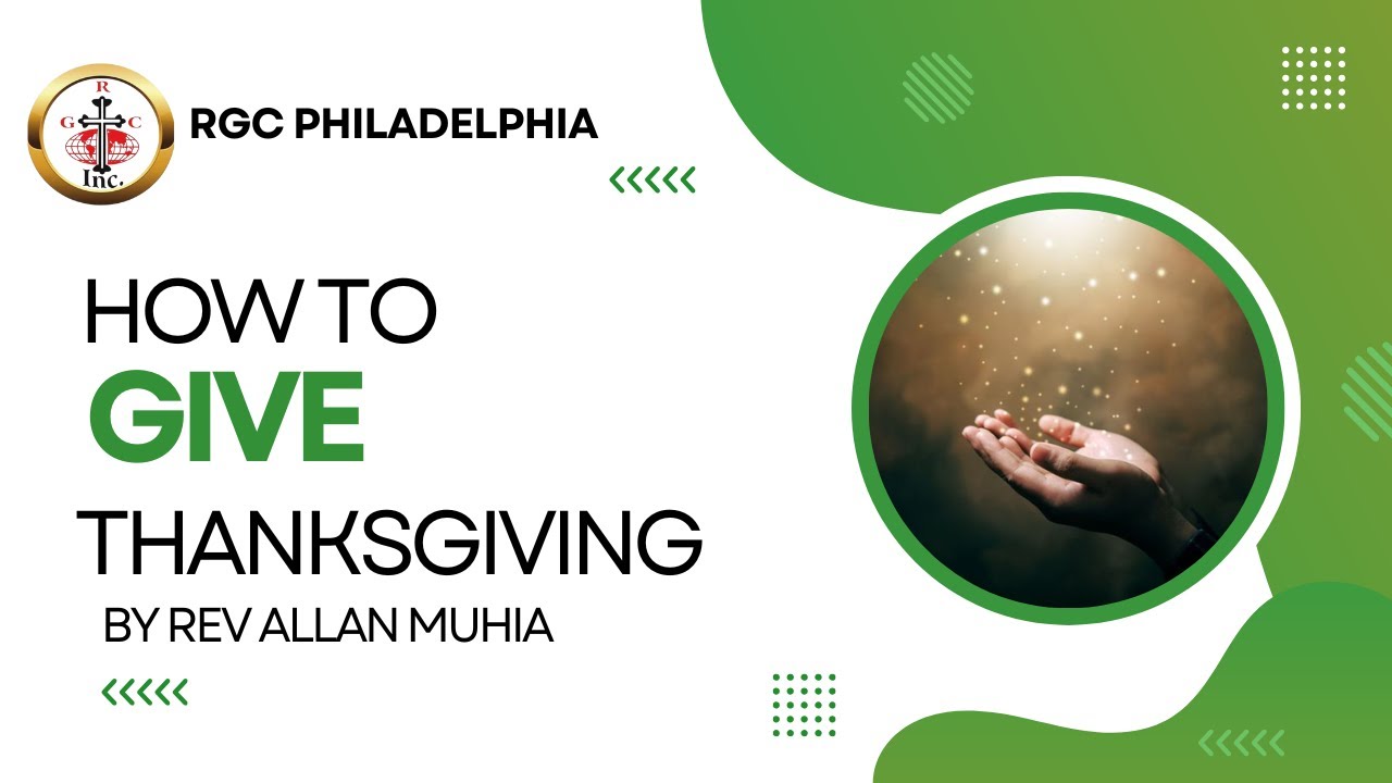 How to give thanksgiving || Rev Allan Muhia - YouTube