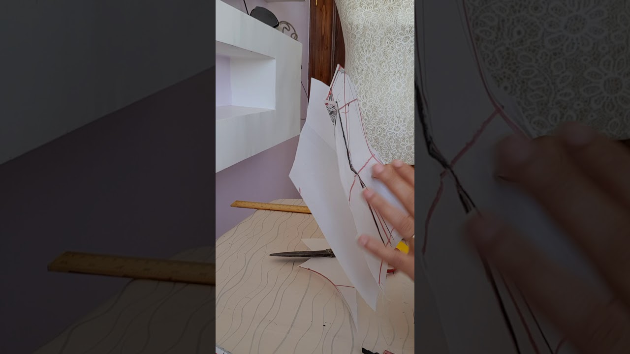 شرح باترون لصدر قصة سنتيان محرف