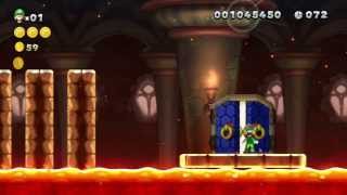 New Super Luigi U (Wii U) - Layer-Cake Desert-Castle Walkthrough (1-Player)