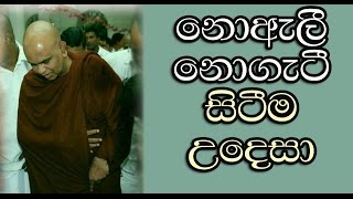 නොඅැලීමට සහ නොගැටීමට...Maha Rahathun Wadi Maga Osse...