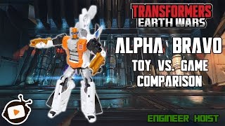 Transformers: Earth Wars - Alpha Bravo - Toy vs Game Comparison screenshot 5