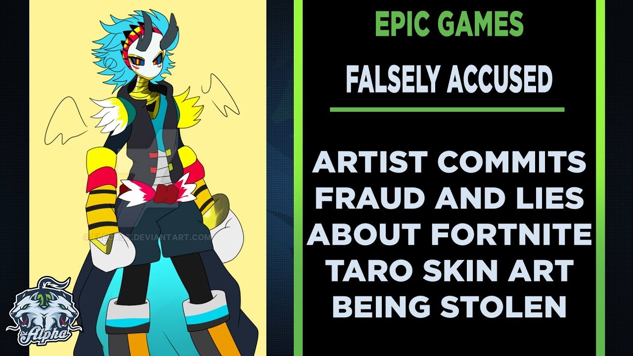 artist defames and falsely accuses epic games of stealing taro outfit art - fortnite taro skin reddit