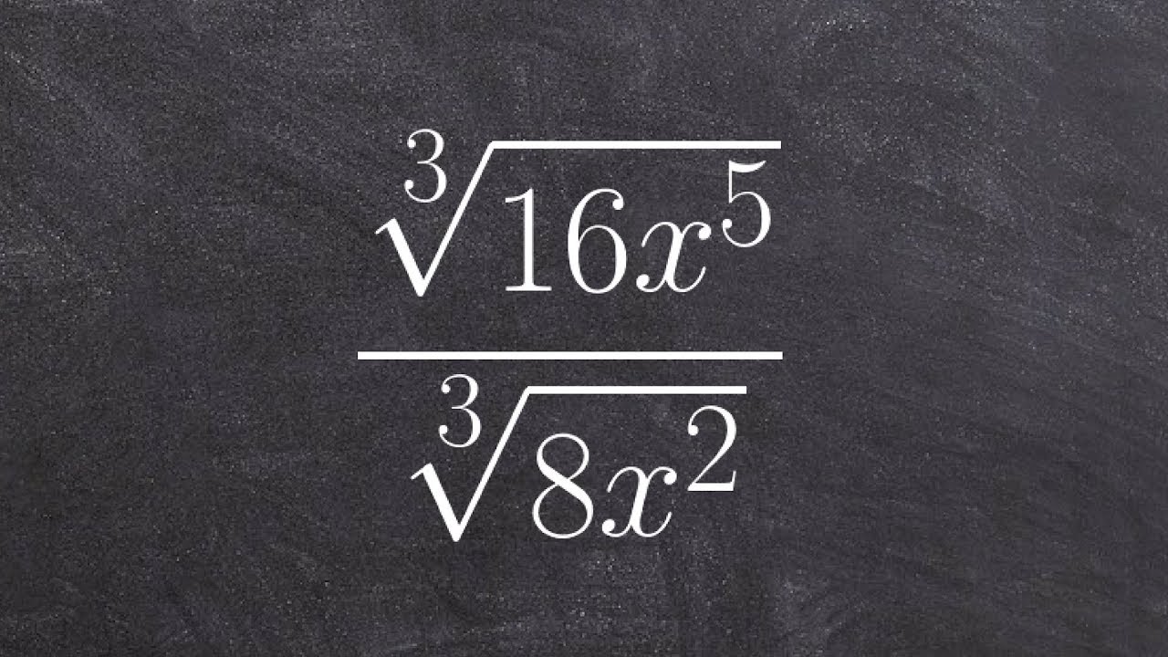 Learn How To Divide Two Radical Expressions By Simplifying Them First Learn How To Divide Two Radical Expressions By Simplifying Them First