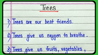 Tree Essay In English 10 Lines Essay 10 Lines On Trees For Students