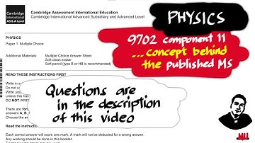 Cambridge | Physics | Syllabus 9702 /11 | May/June 2019 Series | QP and MS