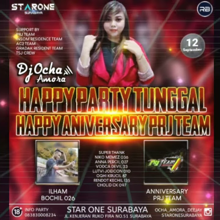 Happy Party Tunggal Presiden PRJ Team And Happy Aniversary PRJ team (1Thn)