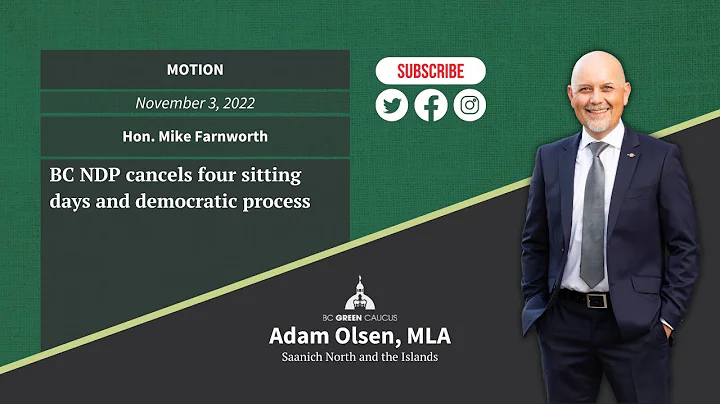 BC NDP cancels four sitting days and democratic process