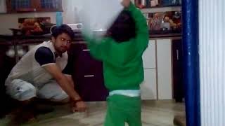 Argument over headphone with a 1.5 year baby..(funny) and (cute)