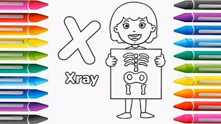 X for Xray Picture Coloring Pages Cat Coloring Page Painting and Coloring For Kids