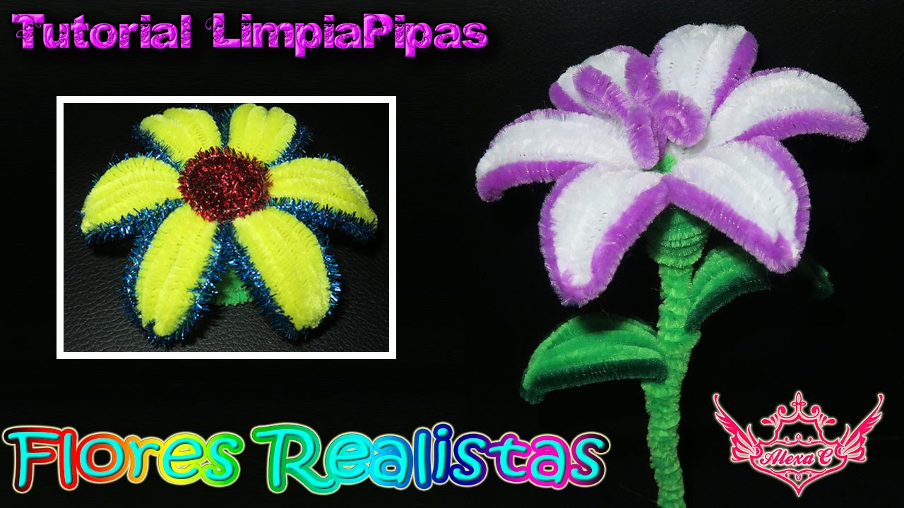 ♥ Tutorial: Flores Realistas en 3D de Limpiapipas ♥