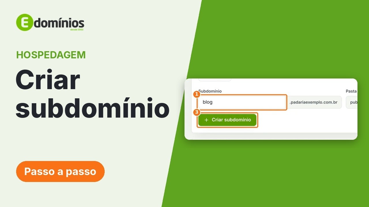 Vídeo: Criar subdomínios