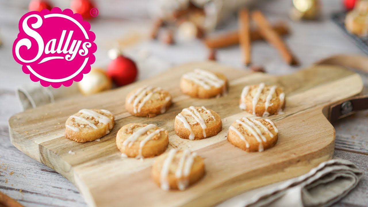 Zimtschnecken Plätzchen / Cinnamon Roll Cookies / Sallys Welt - YouTube