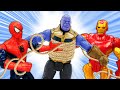 Человек Паук в сборнике видео супергерои - Железный Человек и Спайдермен против Титана Таноса!